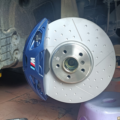 4 крумциркуля тормоза автомобиля дисков поршеня голубых 348mm приспособленного на BMW 3 серии